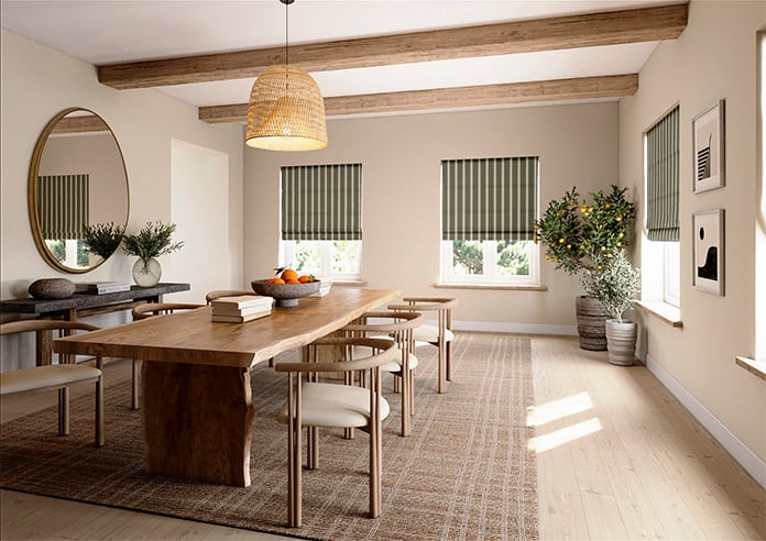 Bellagio Stripe, Sprucewood - Roman Blind - Image 6